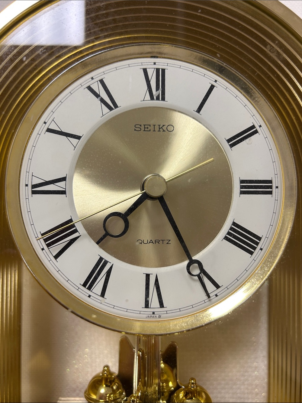Seiko Gold Tone Arch Mantel Clock image 2